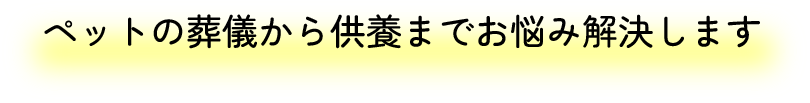 ペットの葬儀から供養までお悩み解決します
